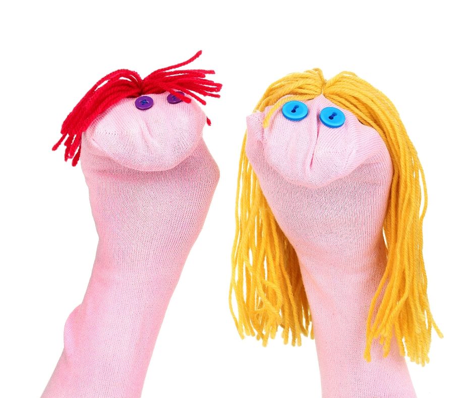 Role playing with puppets is an easy way to address issues like telling the truth, as it invites the child to think critically about the situation and how they would resolve it from a neutral perspective.