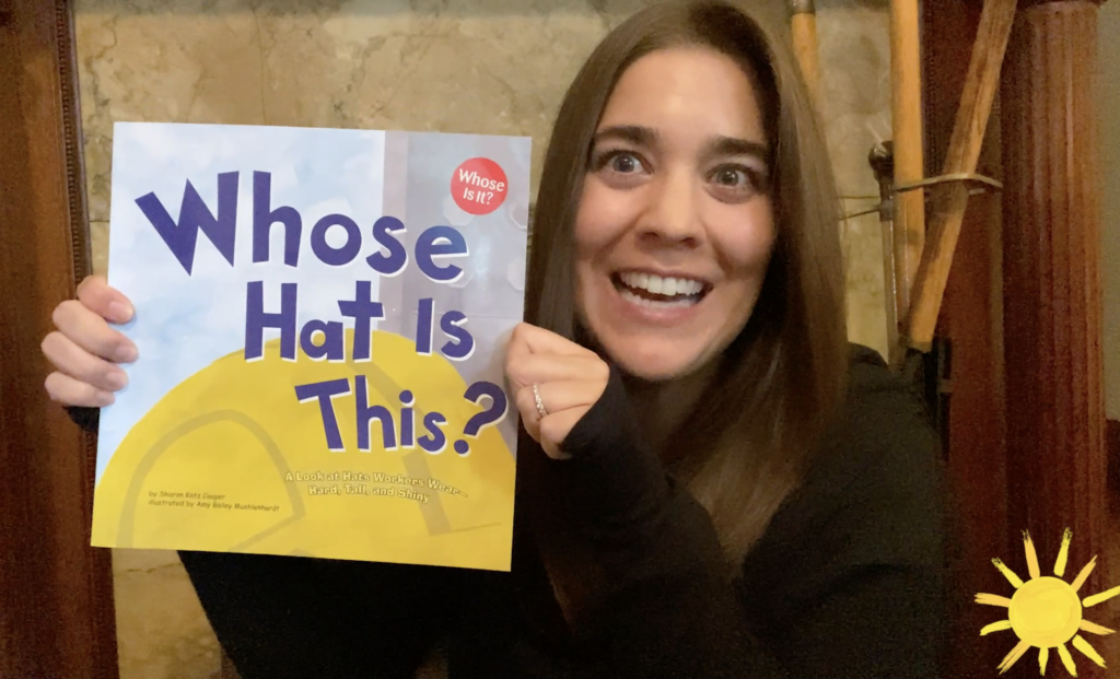 Storytime, Honk for Heroes Edition: Julia Spitz, Executive Vice President at Savarino Properties reads Whose Hat is This? by Sharon Katz Cooper.