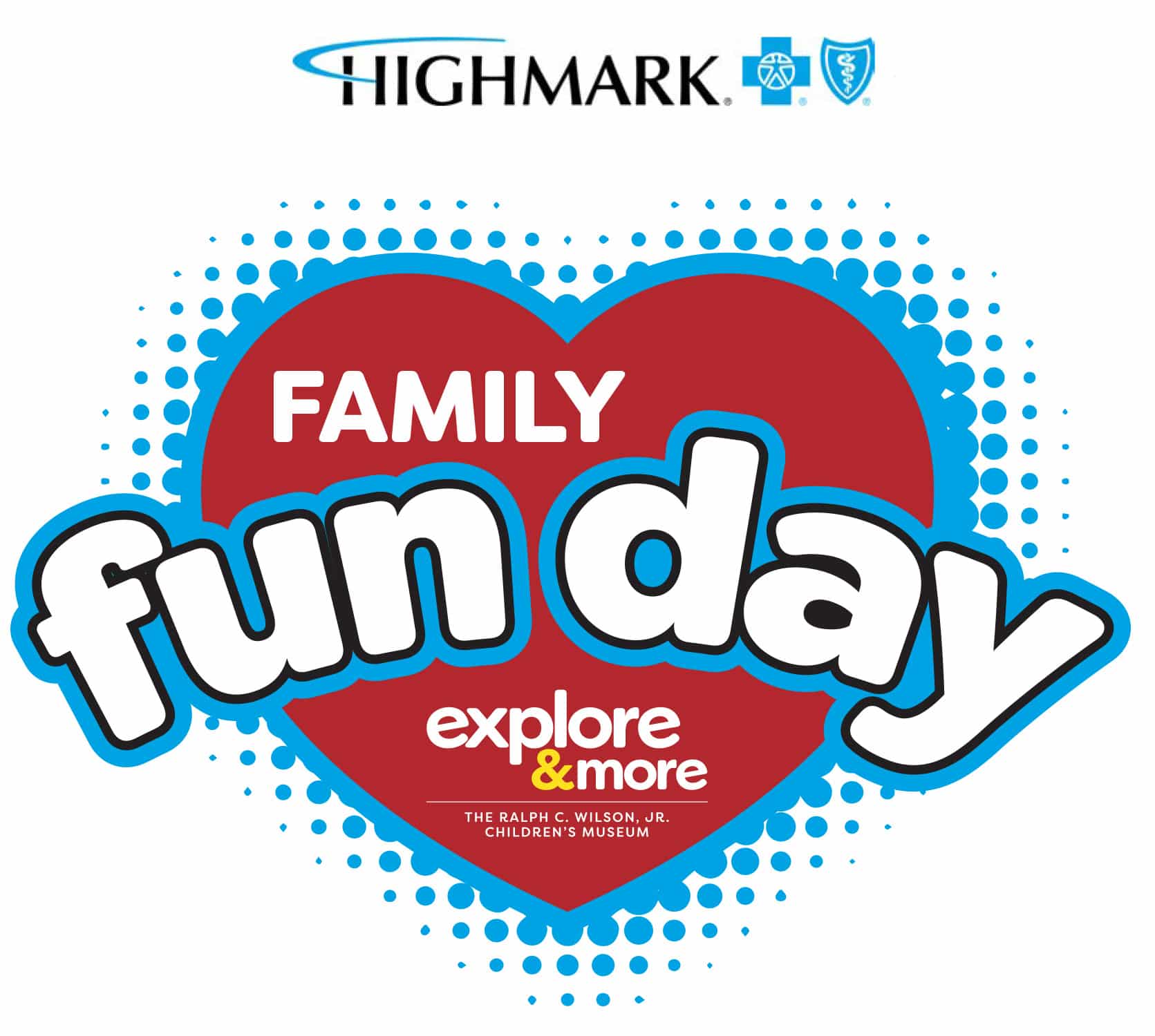 Logo for Highmark Blue Cross Blue Shield's Highmark Day in which Highmark is offering free Explore & More admission to its members on February 18, 2024.